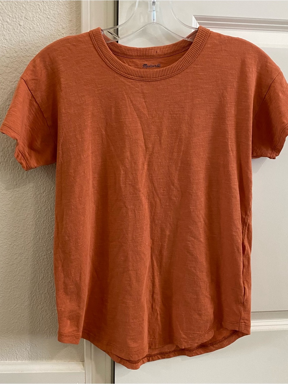 Madewell Womens orange Short-Sleeve Crewneck Tee
